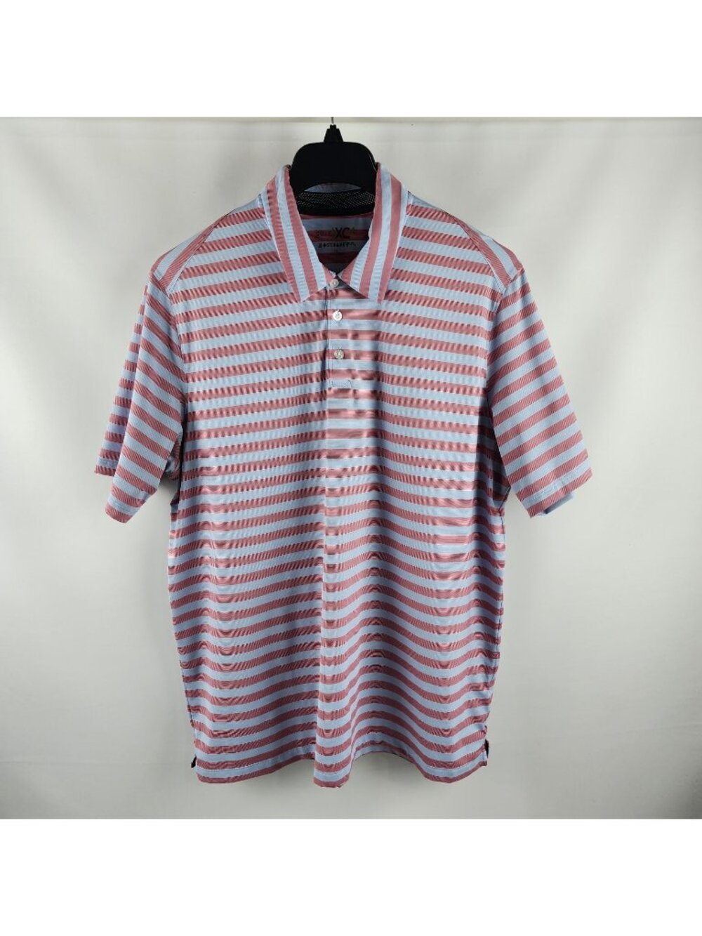 Johnston & Murphy Shirt Mens XL Multi Striped Golf XC4 S/S Polo